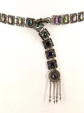 Brass Chain Belt with Rhinestones   NEW!
